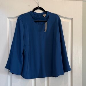 Chico's Deep Blue Cutout Blouse